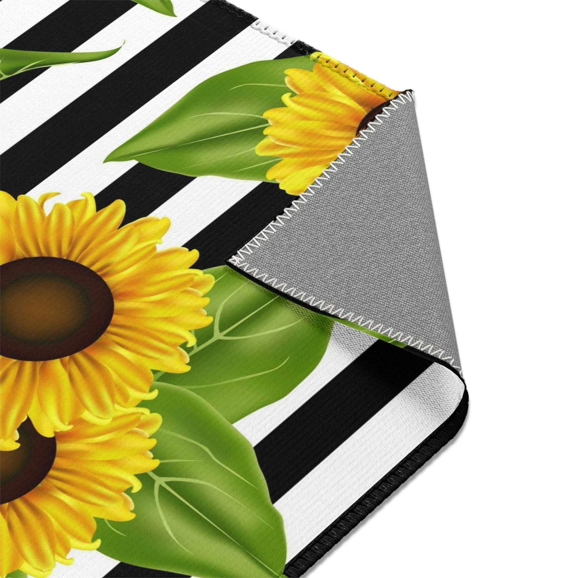 Area Rugs Sunflowers on black and white Home-clothes-jewelry