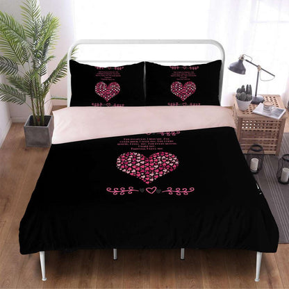 Bedding Black with Pink Heart, Valentine&