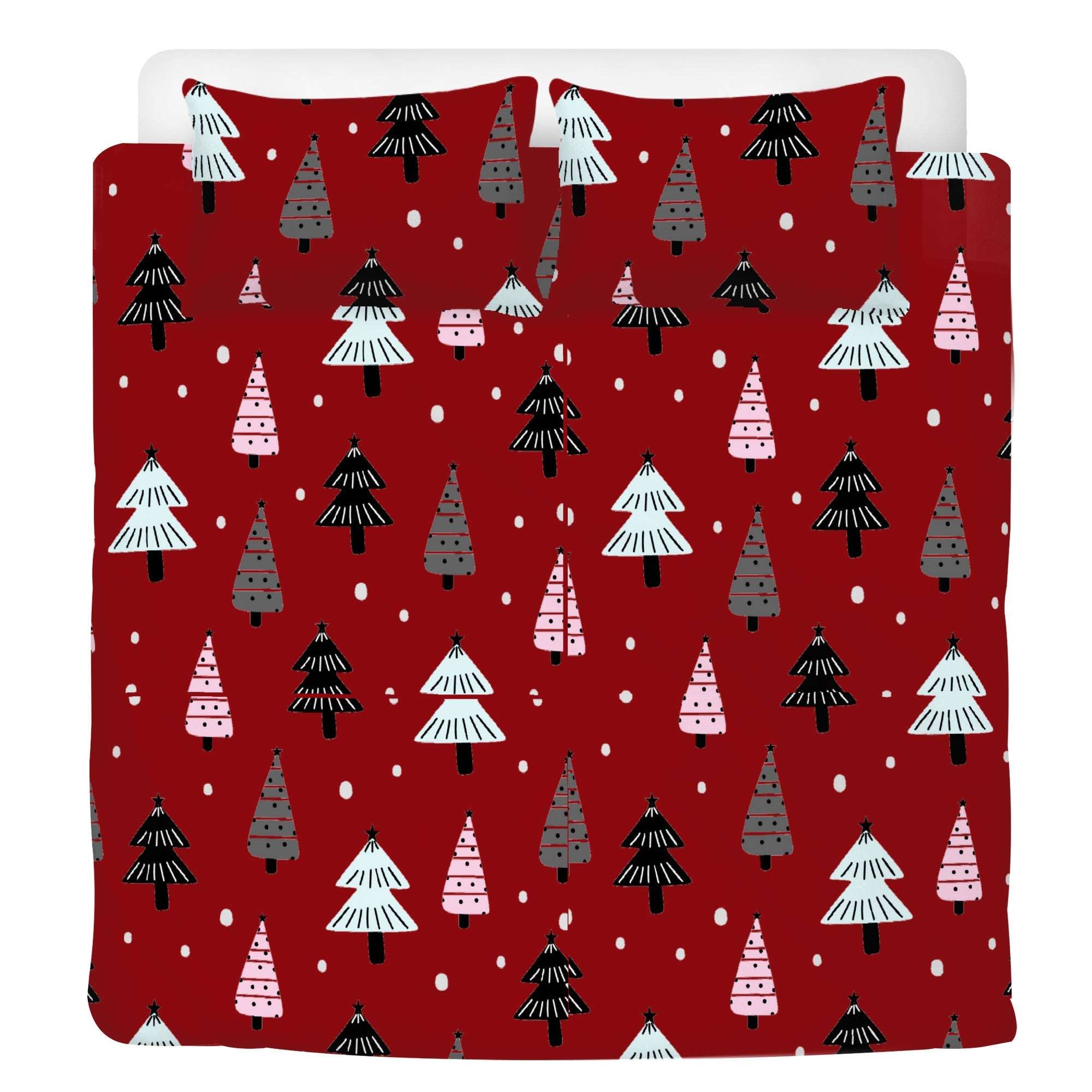 Bedding Red with Christmas trees Home-clothes-jewelry