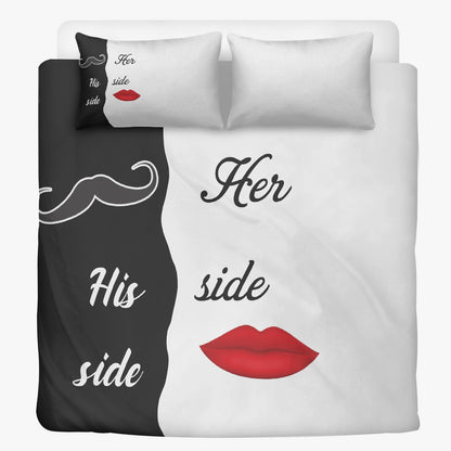 Bedding Set His side ,her side, funny Home-clothes-jewelry