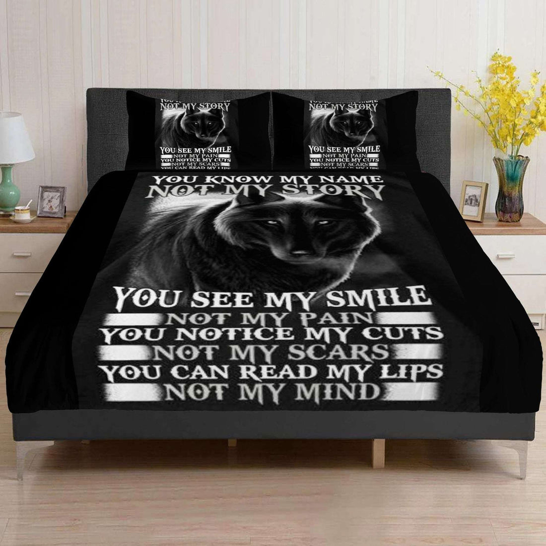 Bedding Wolf Black and White Home-clothes-jewelry