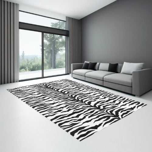 Black White Tiger Rug 12' x 9' Home-clothes-jewelry