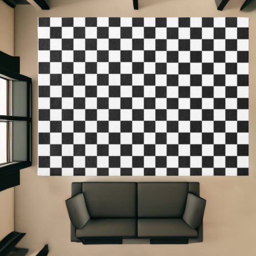 Black White pattern Rug 12'x9' Home-clothes-jewelry