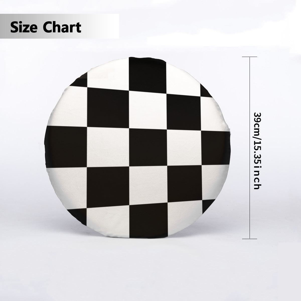 Black and white Round Chair Cushion cover Home-clothes-jewelry