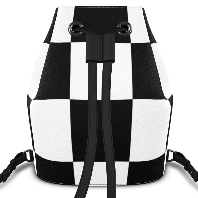 Bucket Backpack black and white Home-clothes-jewelry