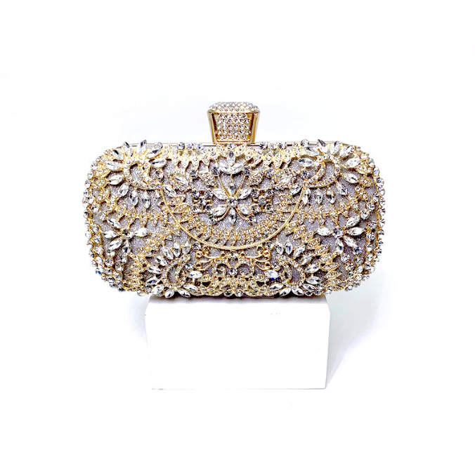 Evening bag European and American ladies handbag rhinestone inlaid diamond banquet clutch bag dress evening bag