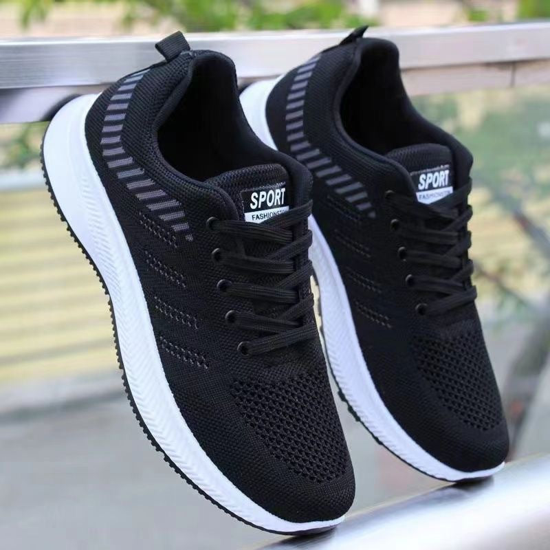 Men's soft soled comfortable running casual shoes Flyknit sports shoes Men's casual shoes