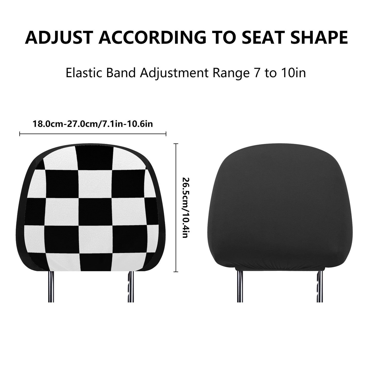 Car Headrest Covers Black and White Home-clothes-jewelry