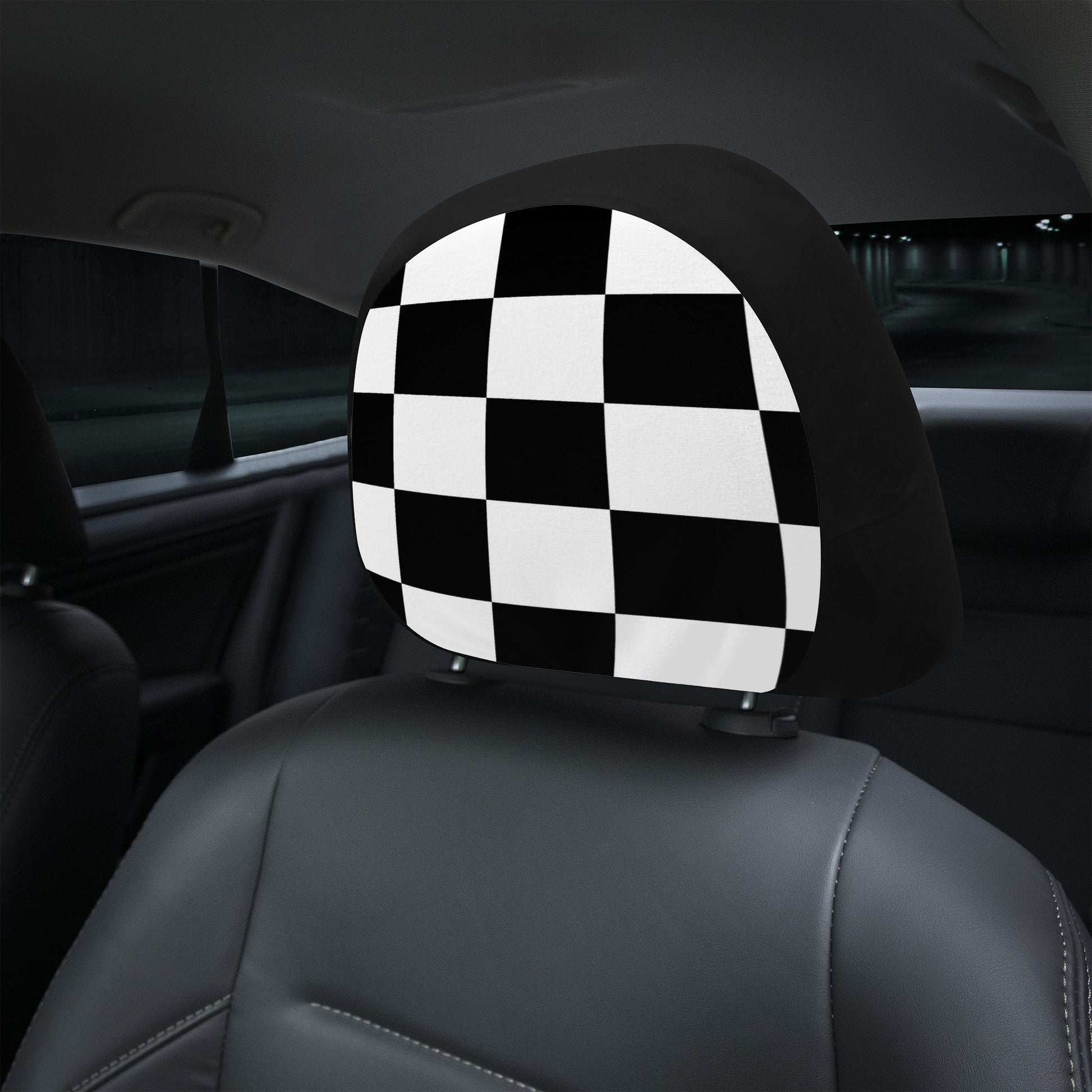 Car Headrest Covers Black and White Home-clothes-jewelry