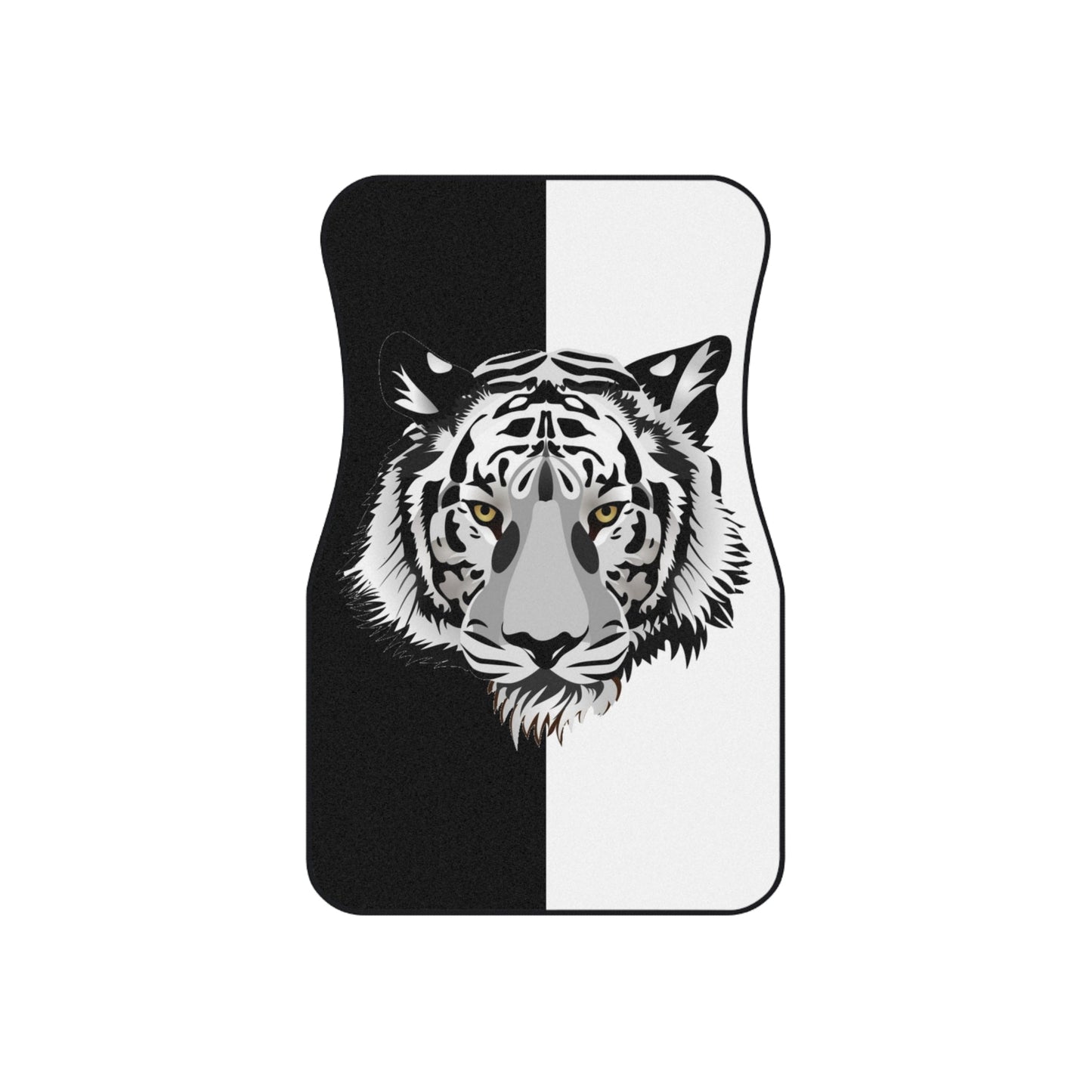 Car Mats (Set of 4) Tiger on Black and White Home-clothes-jewelry