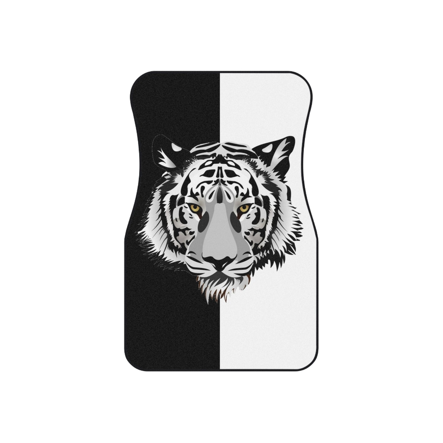 Car Mats (Set of 4) Tiger on Black and White Home-clothes-jewelry