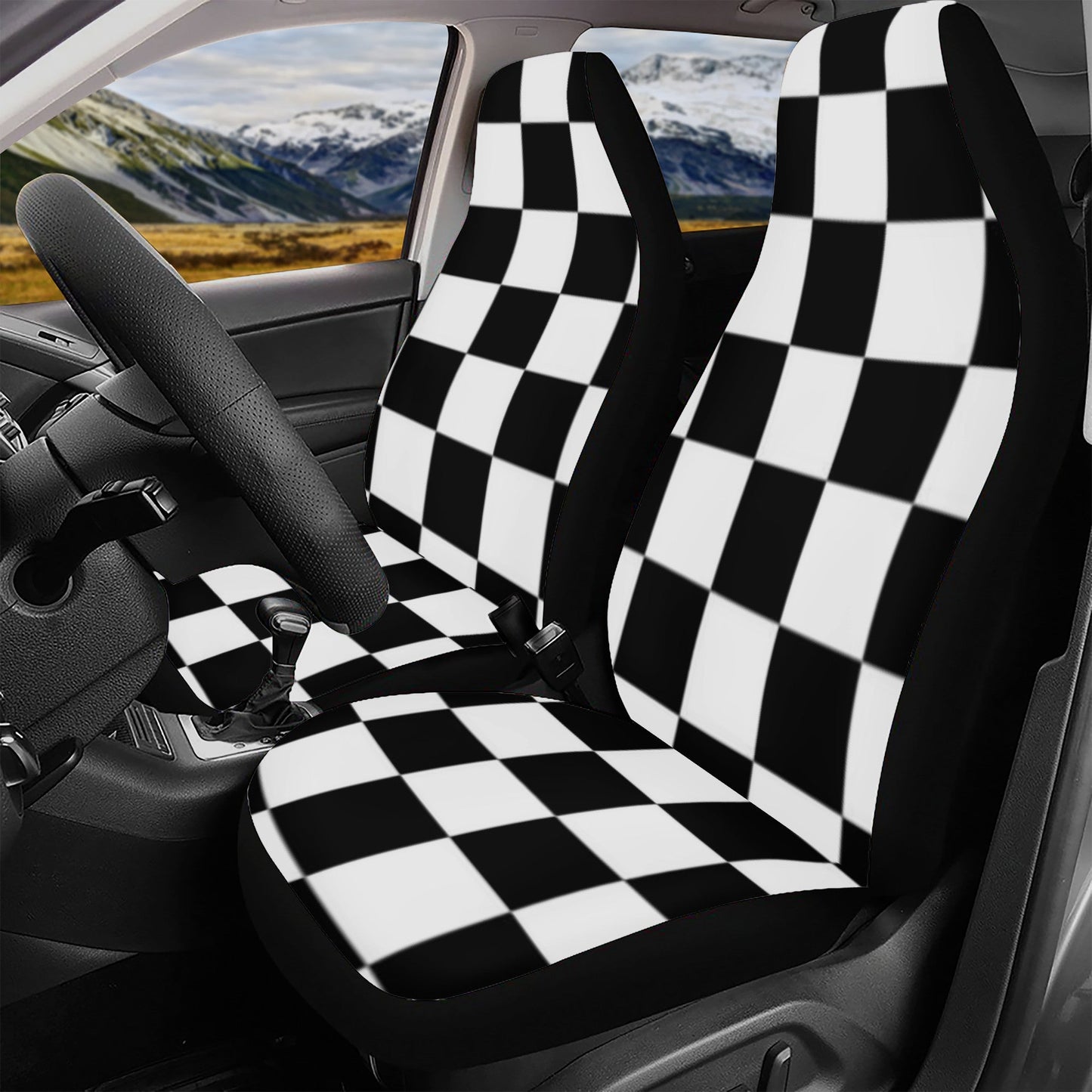 Car Seat Cover Set Black and White Home-clothes-jewelry