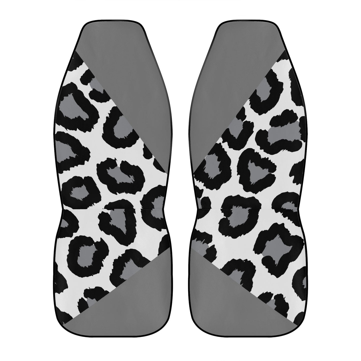 Car Seat Cover Set Leopard on grey Home-clothes-jewelry