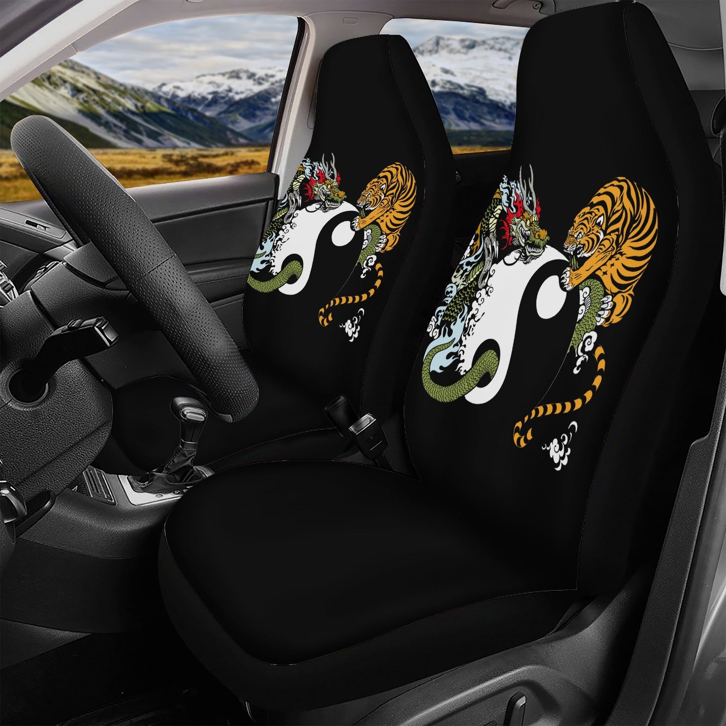 Car Seat Cover Set Tiger and Dragon Home-clothes-jewelry