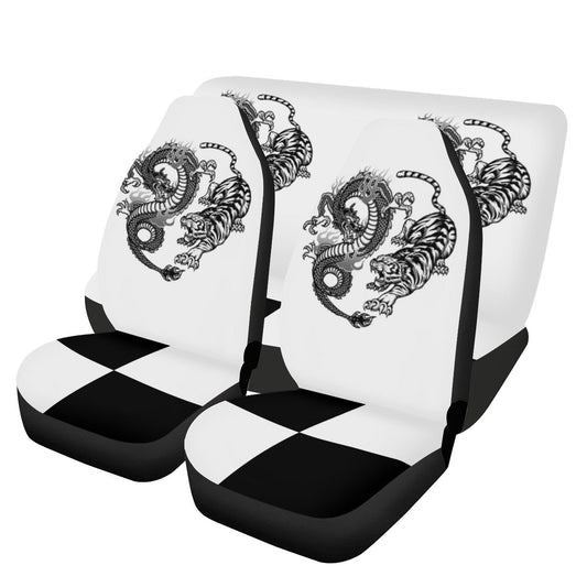 Car Seat Cover Set black and white Tiger and Dragon Home-clothes-jewelry