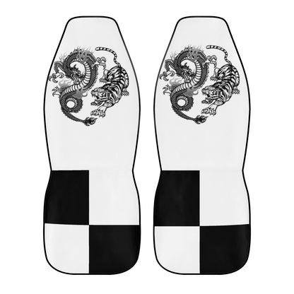 Car Seat Cover Set black and white Tiger and Dragon Home-clothes-jewelry