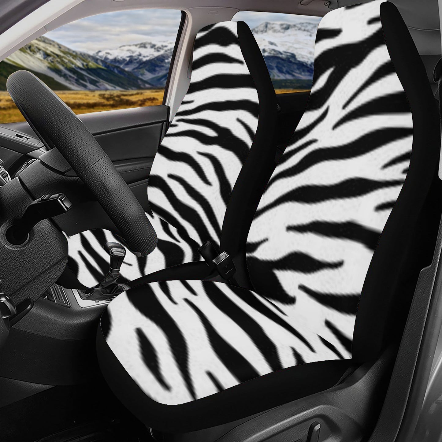 Car Seat Cover Set black and white Zebra Home-clothes-jewelry