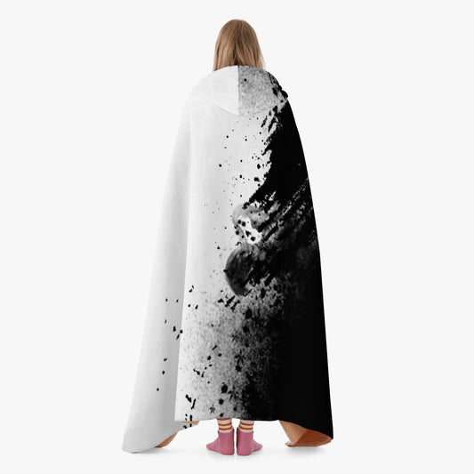 Casual Dual-Sided Stitched Hoodie Blanket Black and white Home-clothes-jewelry