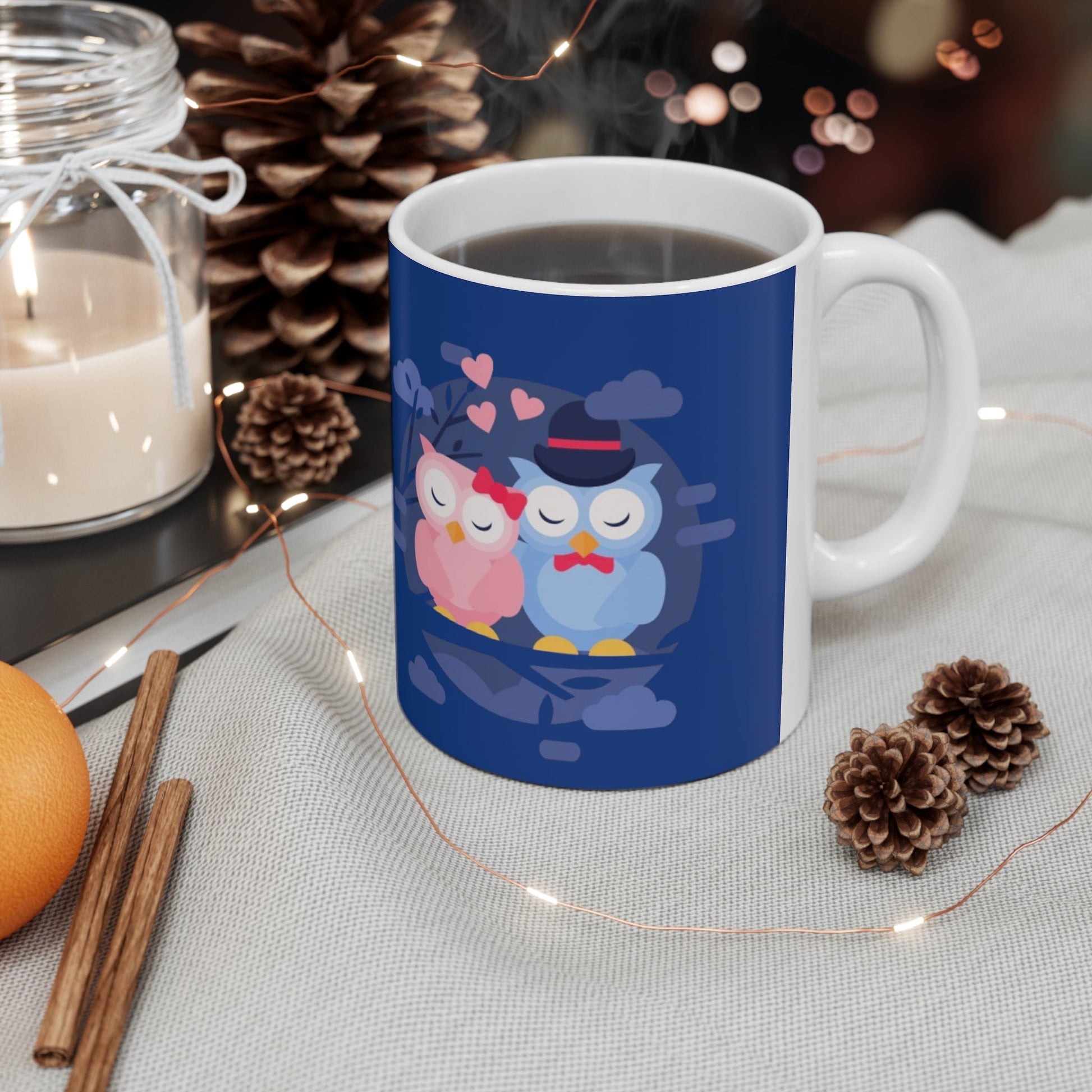 Ceramic Mug Owls in Love, Valentine's gift idea Home-clothes-jewelry