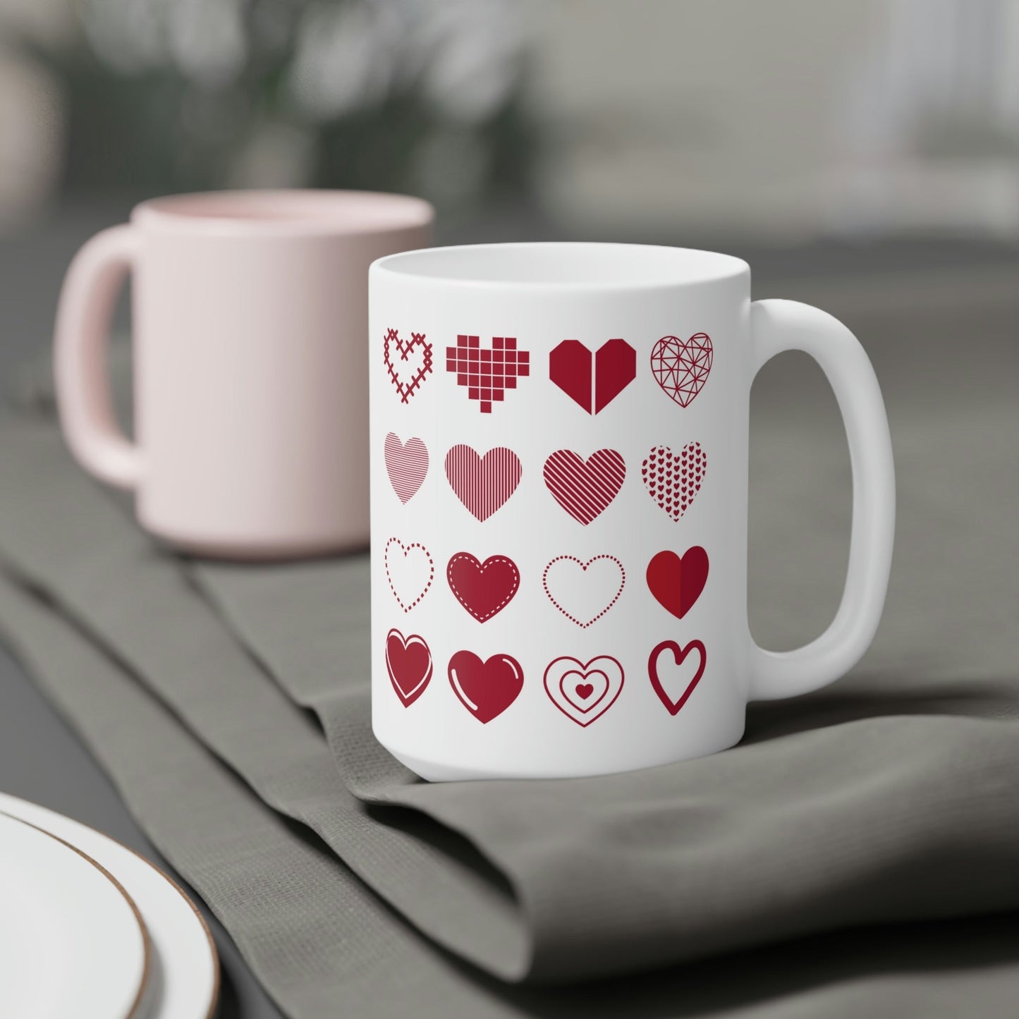 Ceramic Mugs Hearts Home-clothes-jewelry