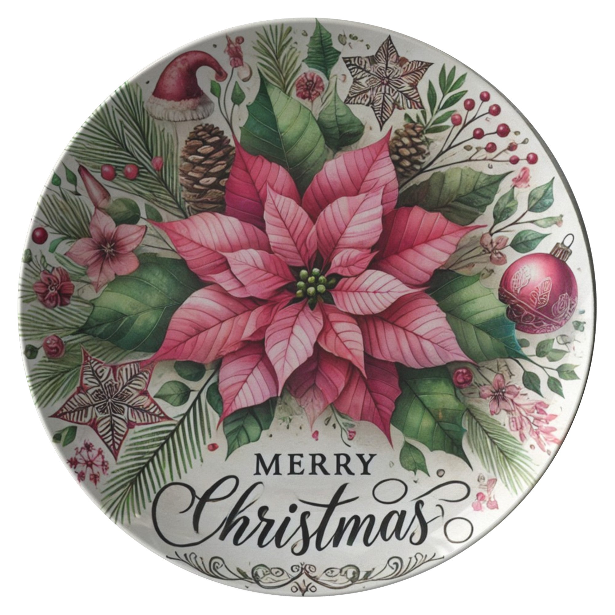 Chriatmas Plate Merry Christmas