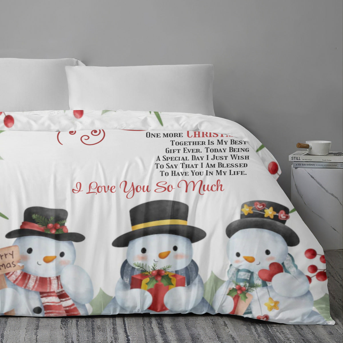 Christmas Owls To my Love Bedding Set 4 pieces Home-clothes-jewelry