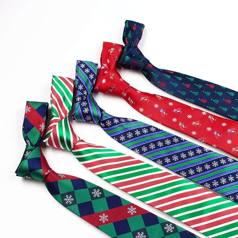 Christmas Tie Polyester Jacquard 7.5cm Theme Personalized Funny Tie Home-clothes-jewelry