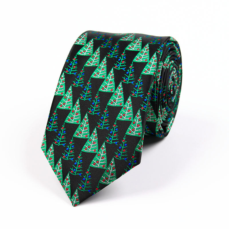 Christmas Tie Polyester Jacquard 7.5cm Theme Personalized Funny Tie Home-clothes-jewelry