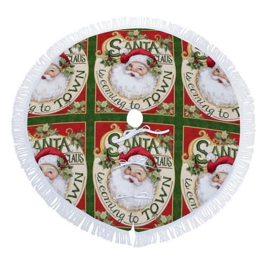 Christmas Tree Decor 48"/36"/30" Fringed Christmas Tree Skirt Custom Mat Home-clothes-jewelry