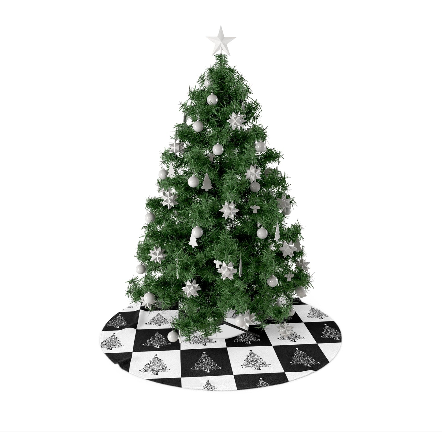 Christmas Tree Skirts Black and white Christmas Trees Home-clothes-jewelry