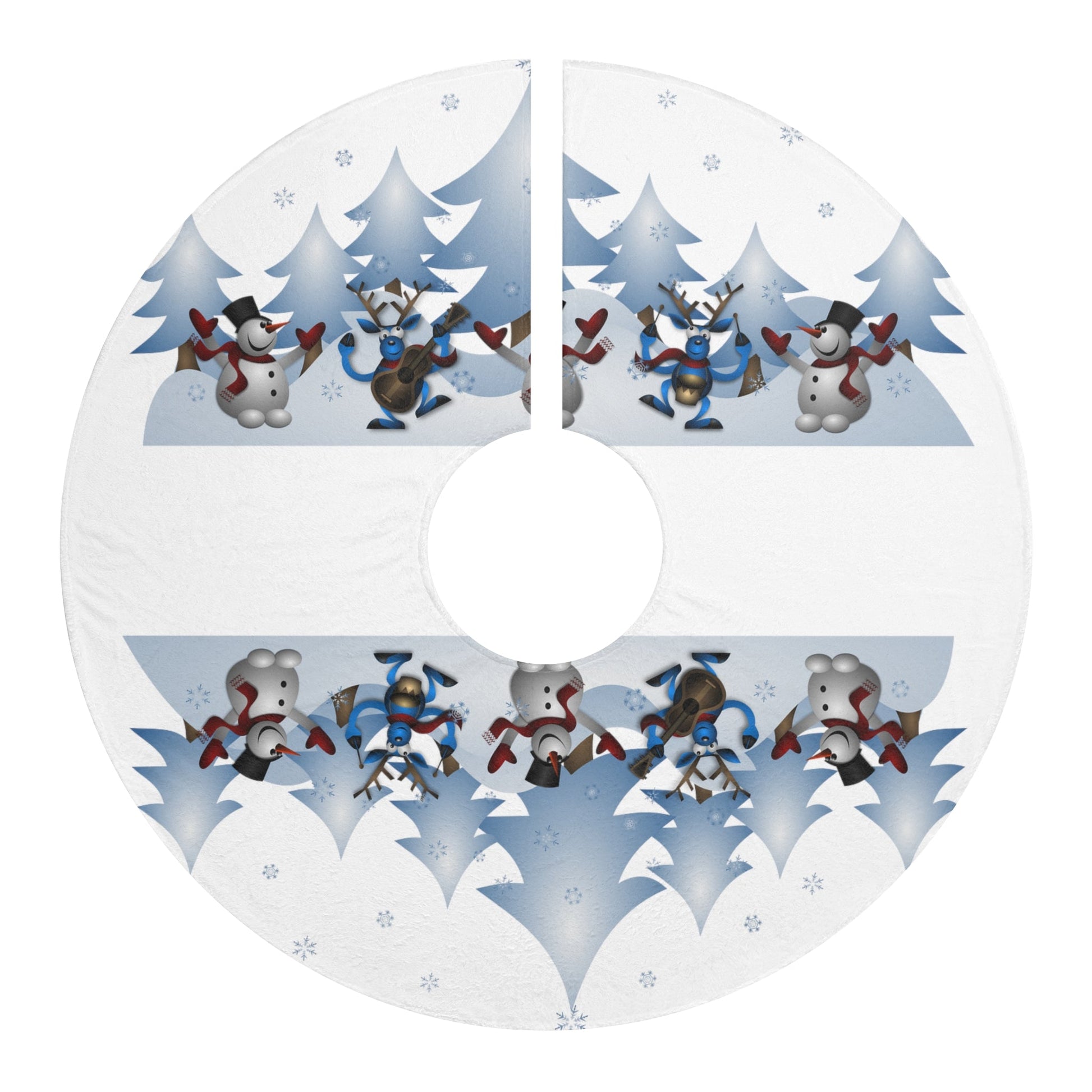 Christmas Tree Skirts Snowmen dancing Home-clothes-jewelry