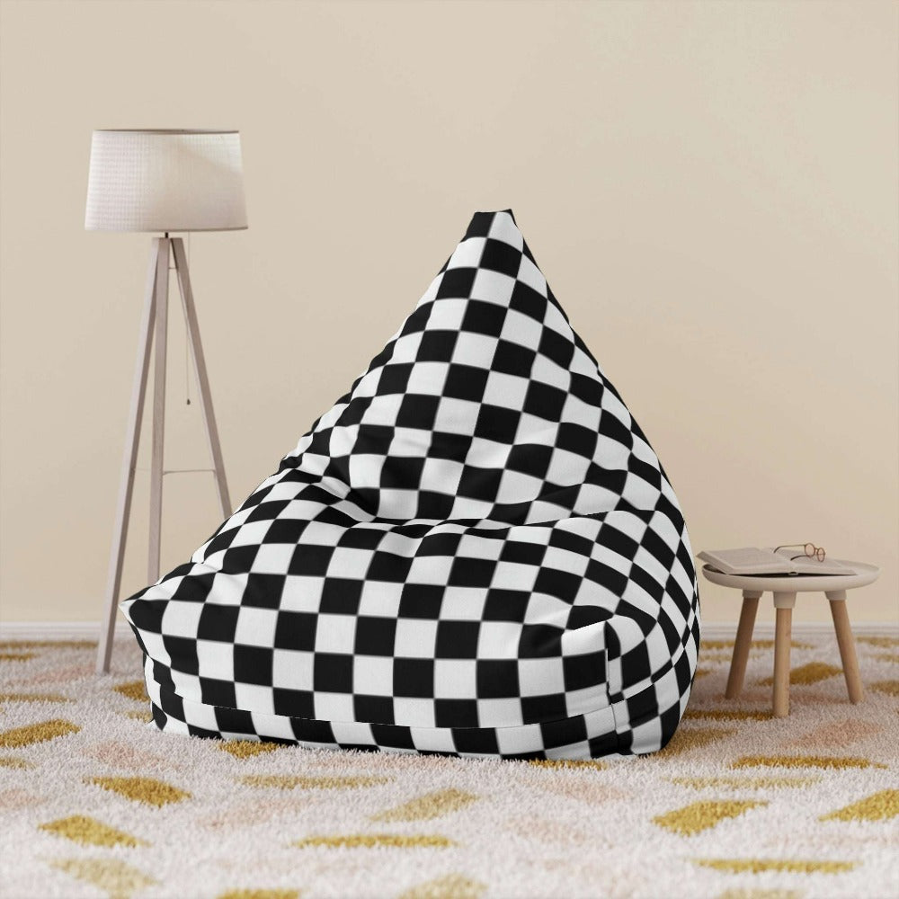 Classic Contrast: Elevate Your Space with a Black and White Bean Bag Chair Cover! Home-clothes-jewelry