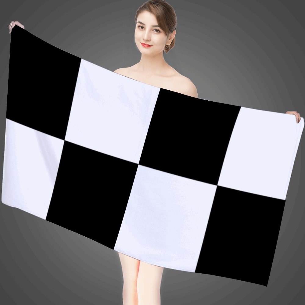 Classic Contrasts: Black & White Bath Towels and Beach Towels for Everyday Luxury Home-clothes-jewelry