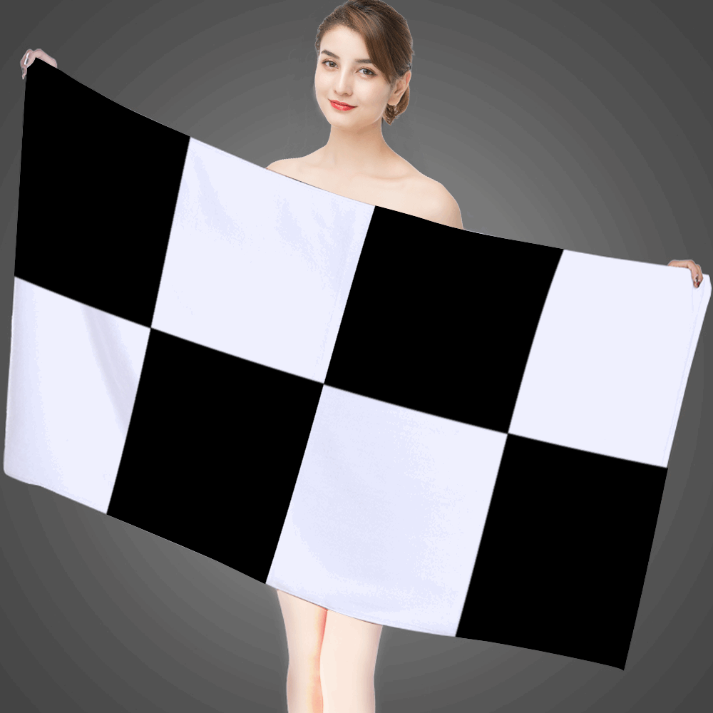 Classic Contrasts: Black &amp; White Bath Towels and Beach Towels for Everyday Luxury Home-clothes-jewelry