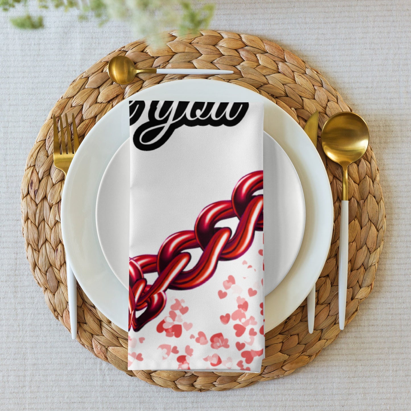 Cloth napkin set Love you Home-clothes-jewelry