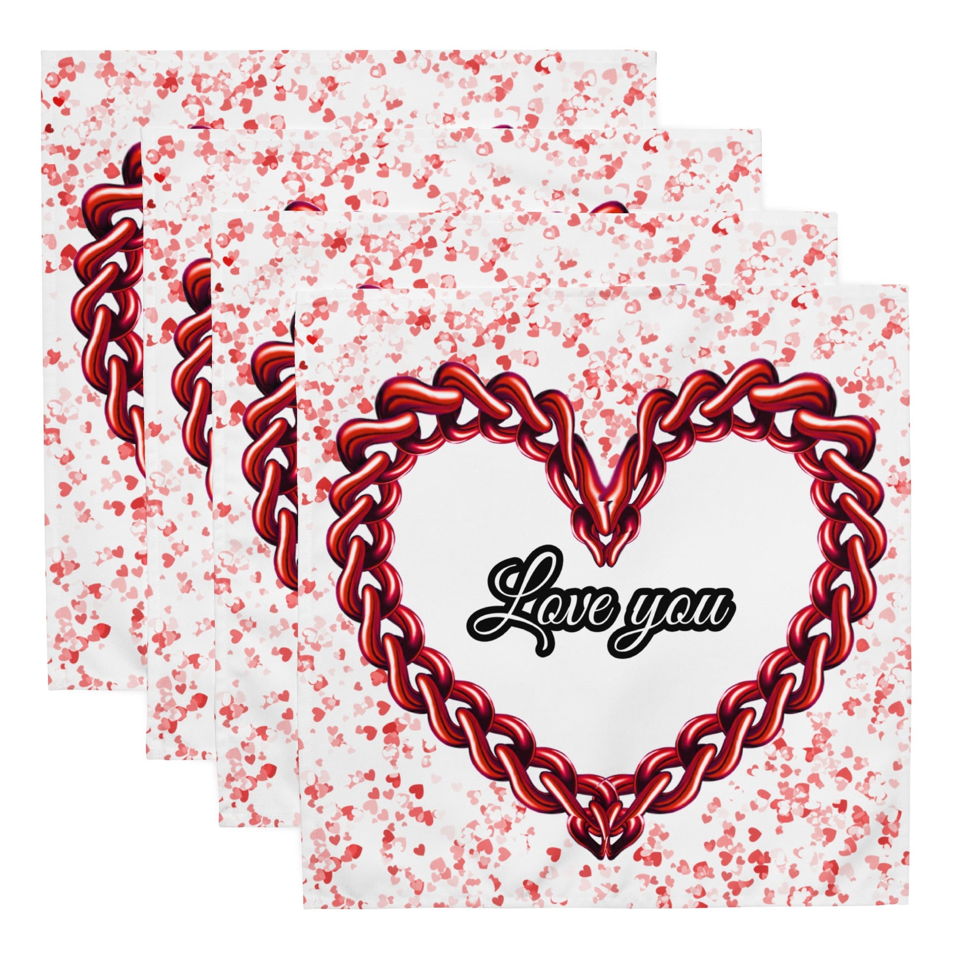 Cloth napkin set Love you Home-clothes-jewelry