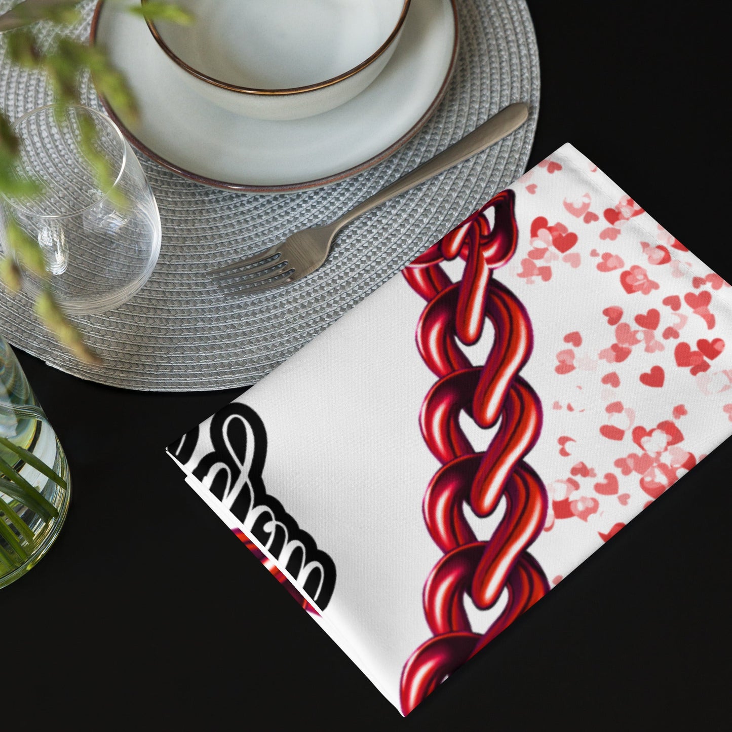 Cloth napkin set Love you Home-clothes-jewelry