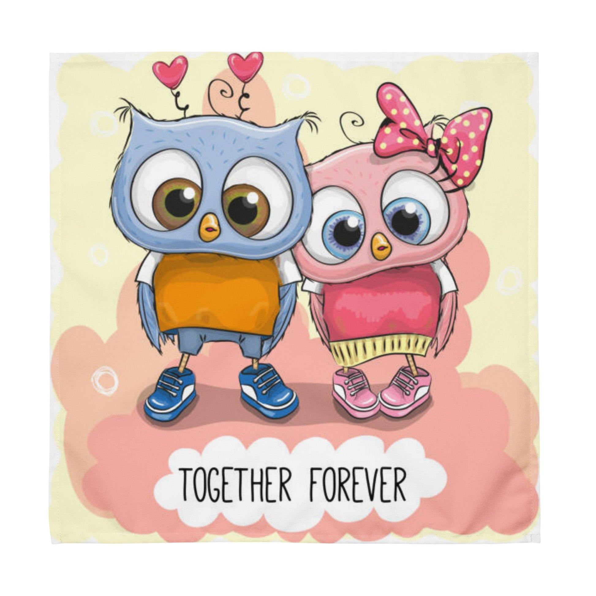 Cloth napkin set Owls couple,love decoration Home-clothes-jewelry