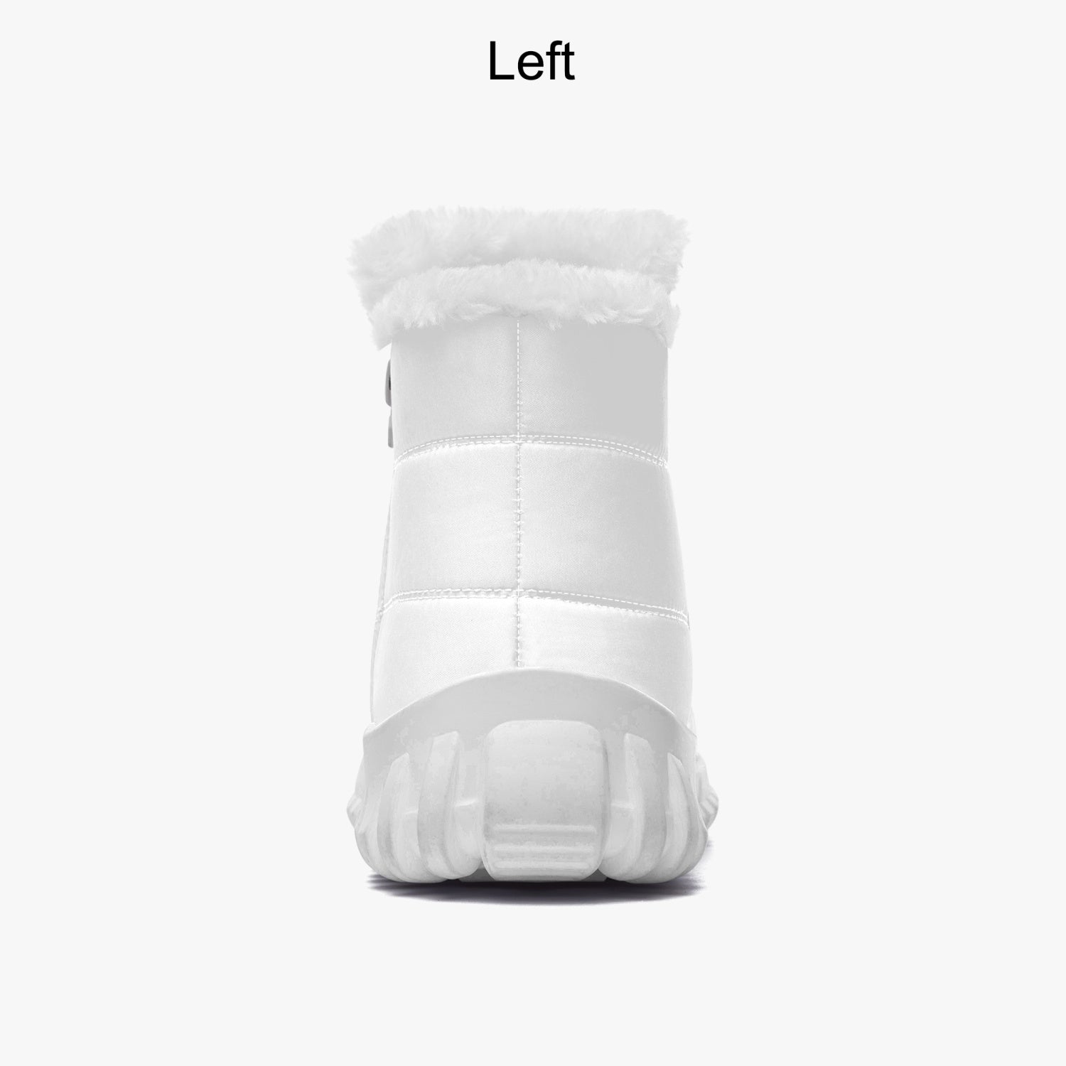 Cotton-pad Fur Zipper Up Boots white Home-clothes-jewelry