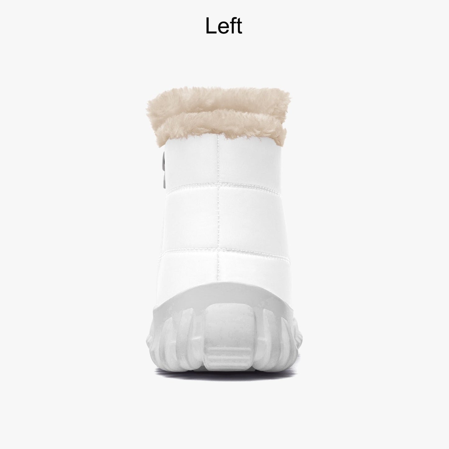 Cotton-pad Fur Zipper Up Boots white Home-clothes-jewelry