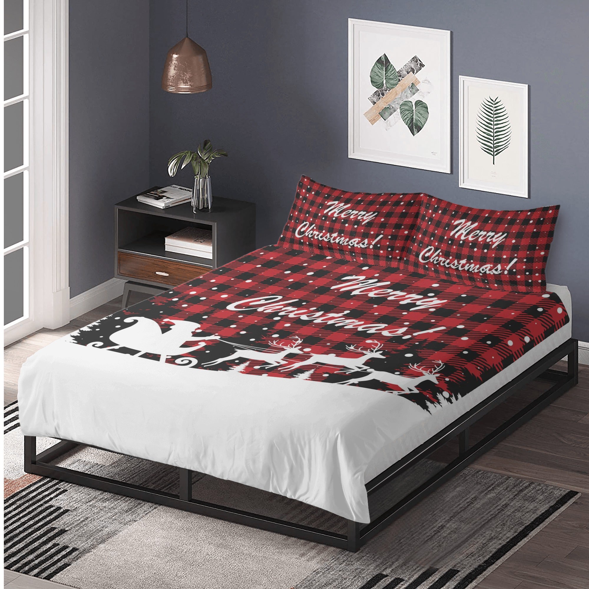 Cozy Up for Christmas: Discover the Perfect 3 Pcs Beddings for the Holiday Season Home-clothes-jewelry