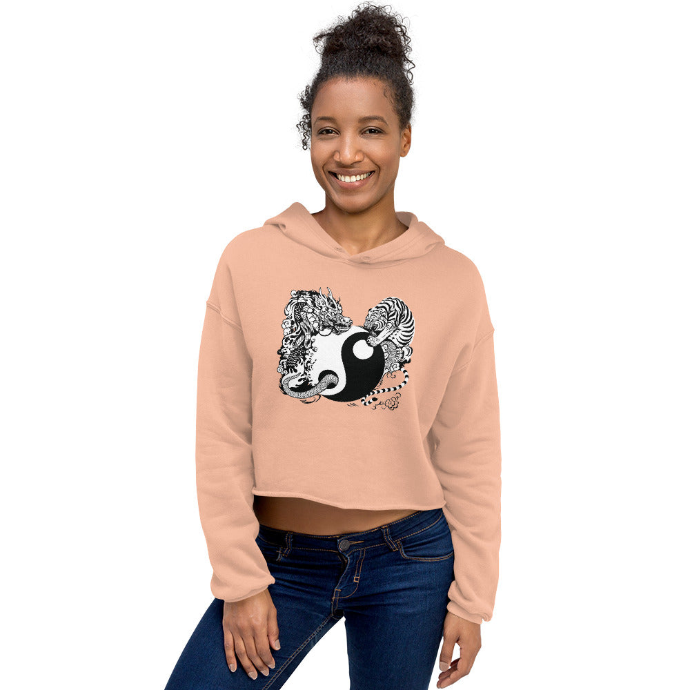 Crop Hoodie Tiger and Dragon Home-clothes-jewelry