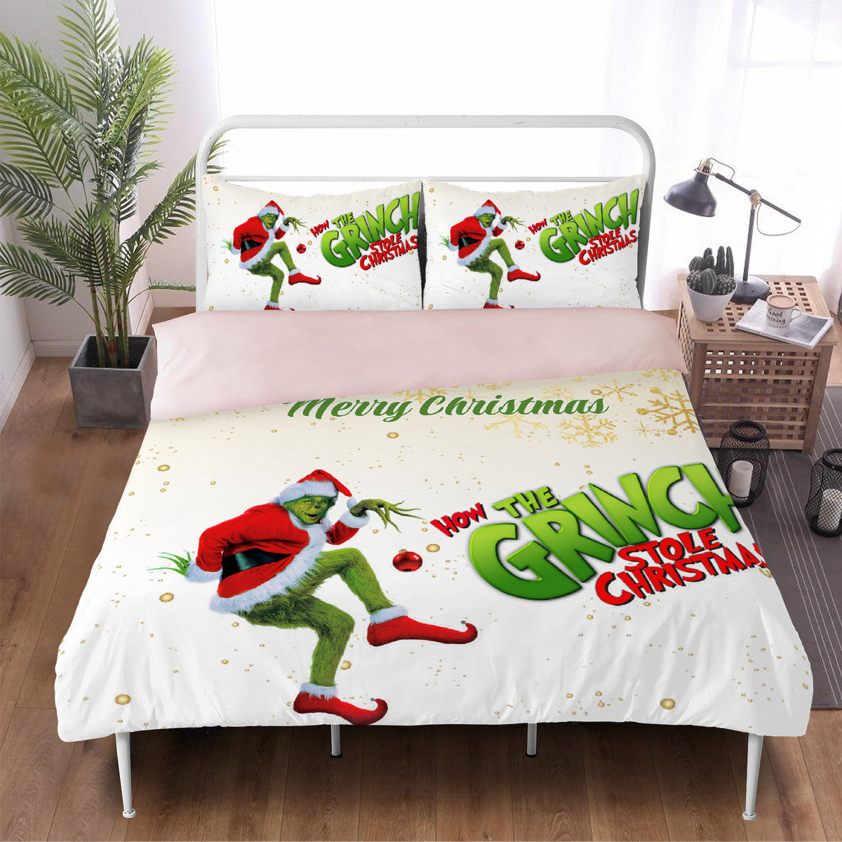 Cuddling up in Whoville: The Coziest Christmas Bedding Set Inspired by How the Grinch Stole Christmas Home-clothes-jewelry