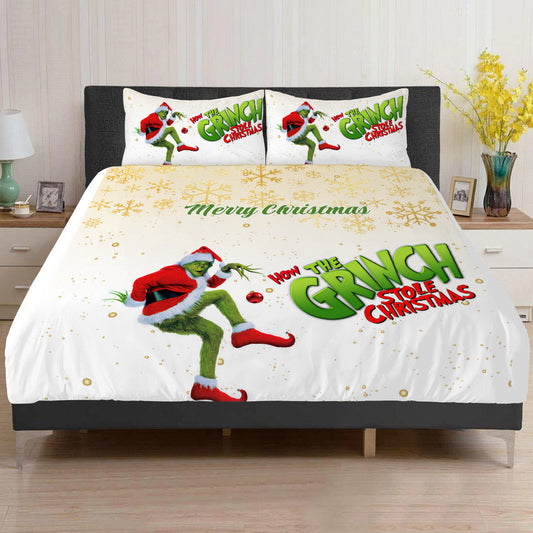 Cuddling up in Whoville: The Coziest Christmas Bedding Set Inspired by How the Grinch Stole Christmas Home-clothes-jewelry