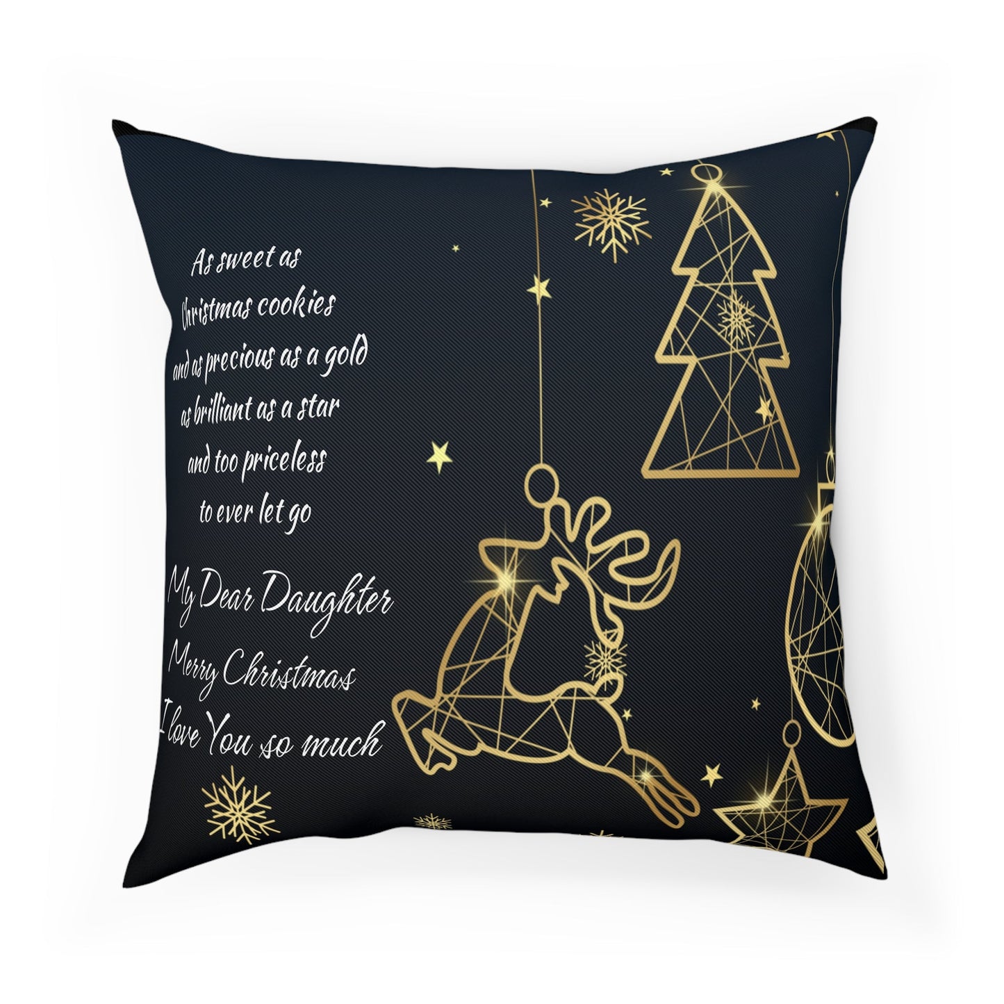 Cushion Merry Christmas my sweet Daughter Home-clothes-jewelry