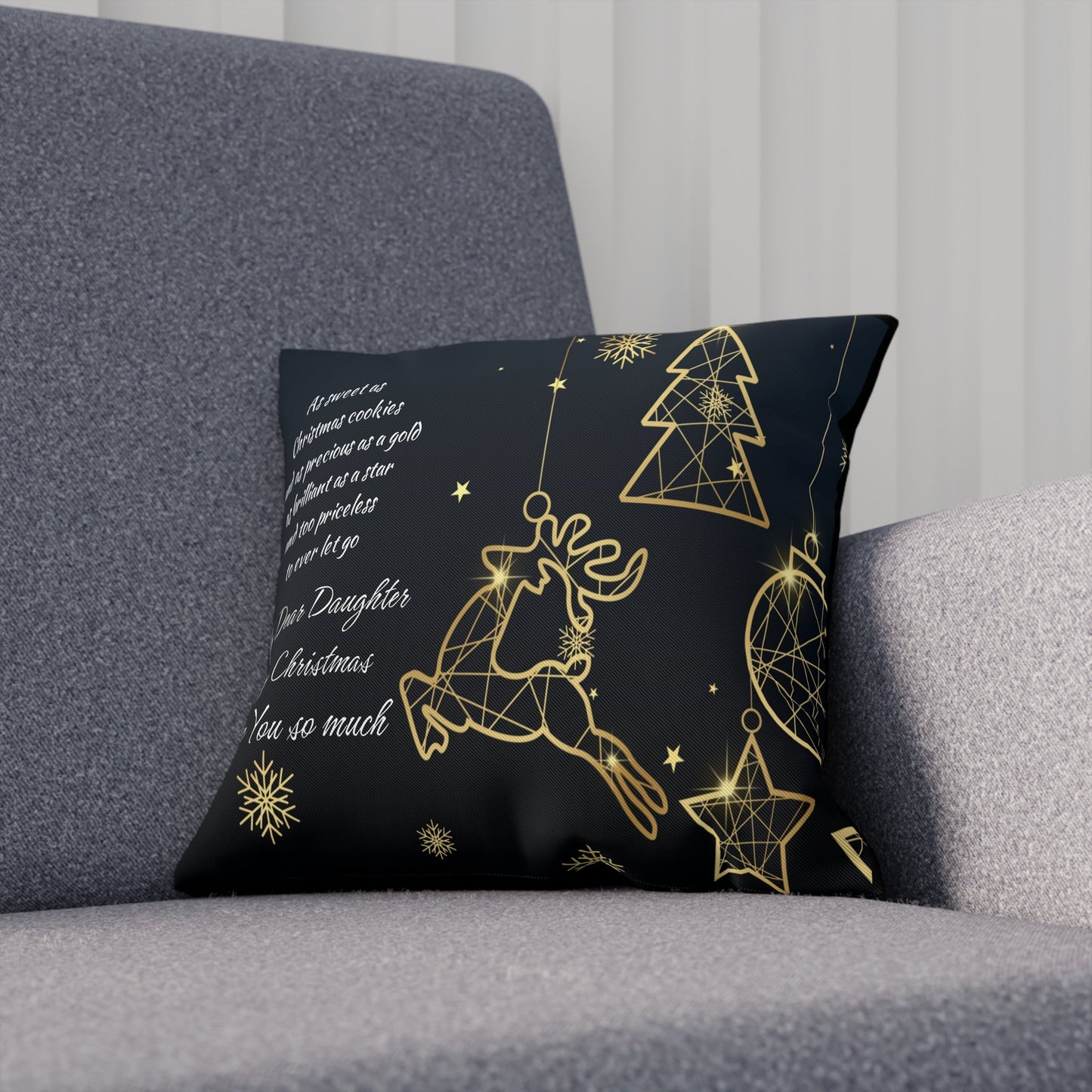 Cushion Merry Christmas my sweet Daughter Home-clothes-jewelry