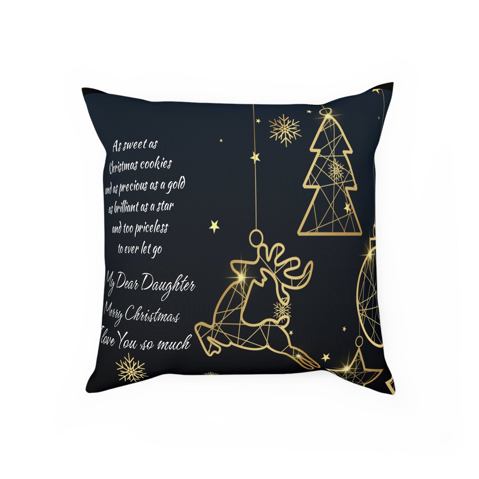 Cushion Merry Christmas my sweet Daughter Home-clothes-jewelry