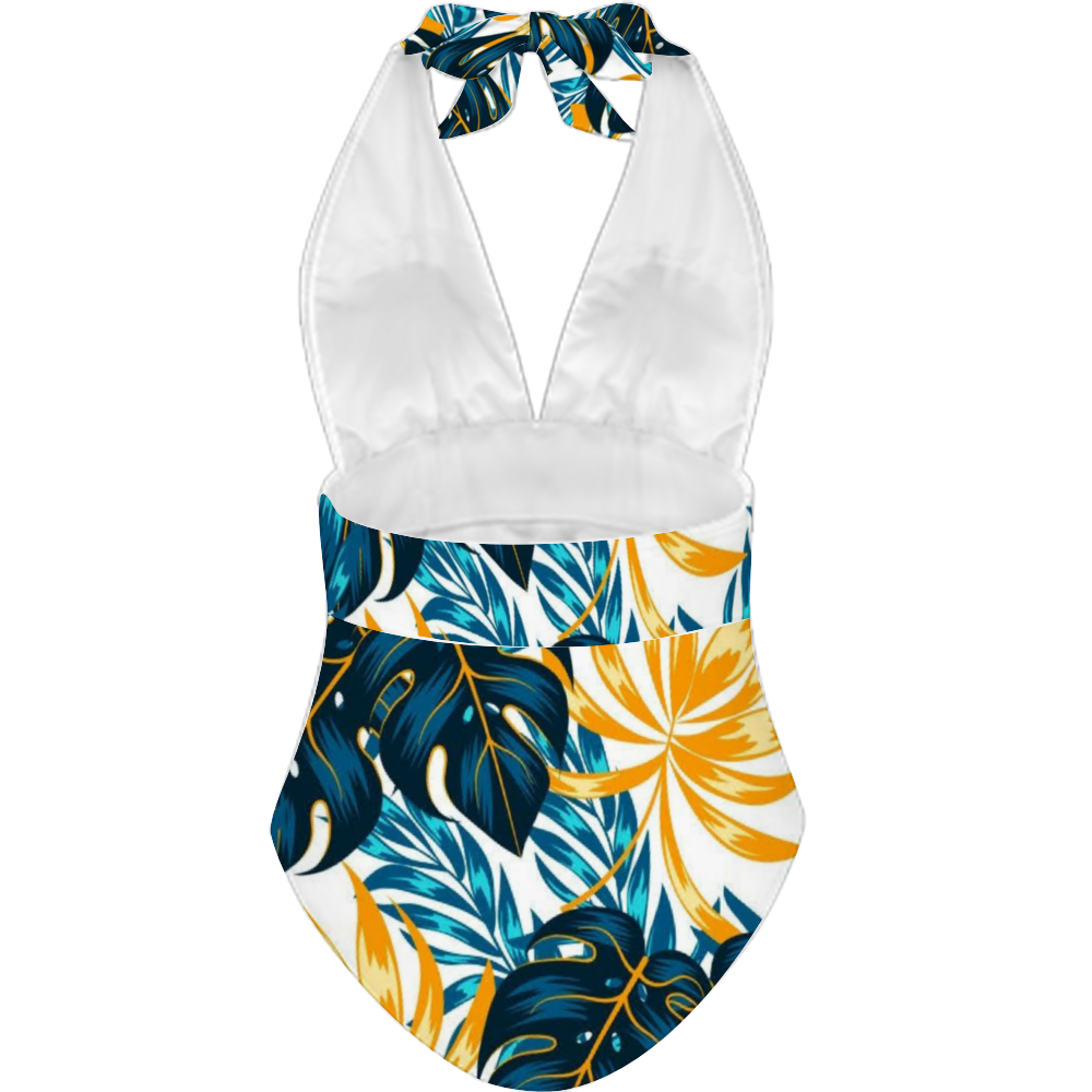 Custom All Over Print Women's Tankini Halterneck One Piece Swimsuit Summer decoration Home-clothes-jewelry