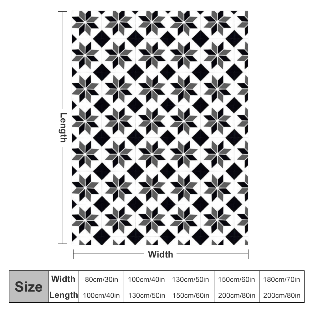 Custom Blankets Thin Flannel Blanket 1 Side Printing, Black White decoration Home-clothes-jewelry