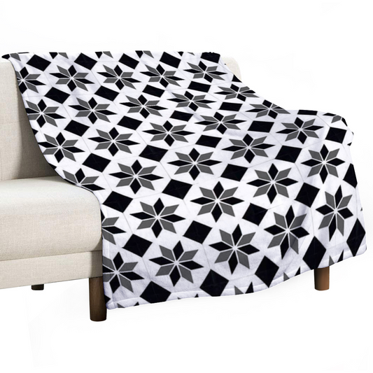 Custom Blankets Thin Flannel Blanket 1 Side Printing, Black White decoration Home-clothes-jewelry